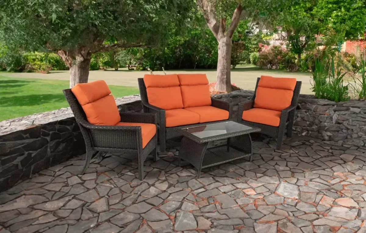 Baja Point II 4 Piece Wicker Patio Set