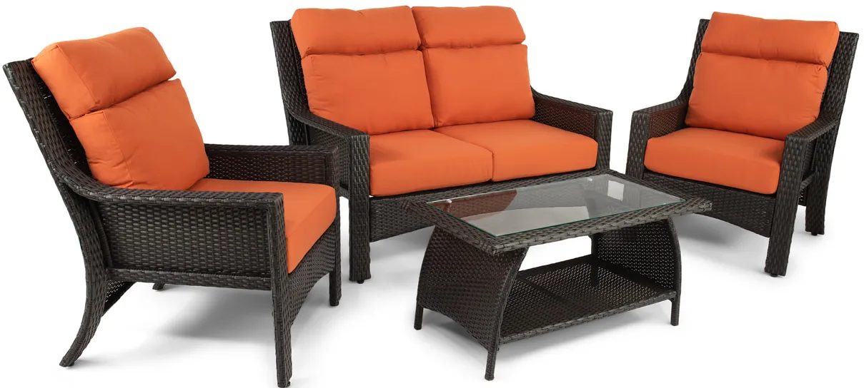 Baja Point II 4 Piece Wicker Patio Set