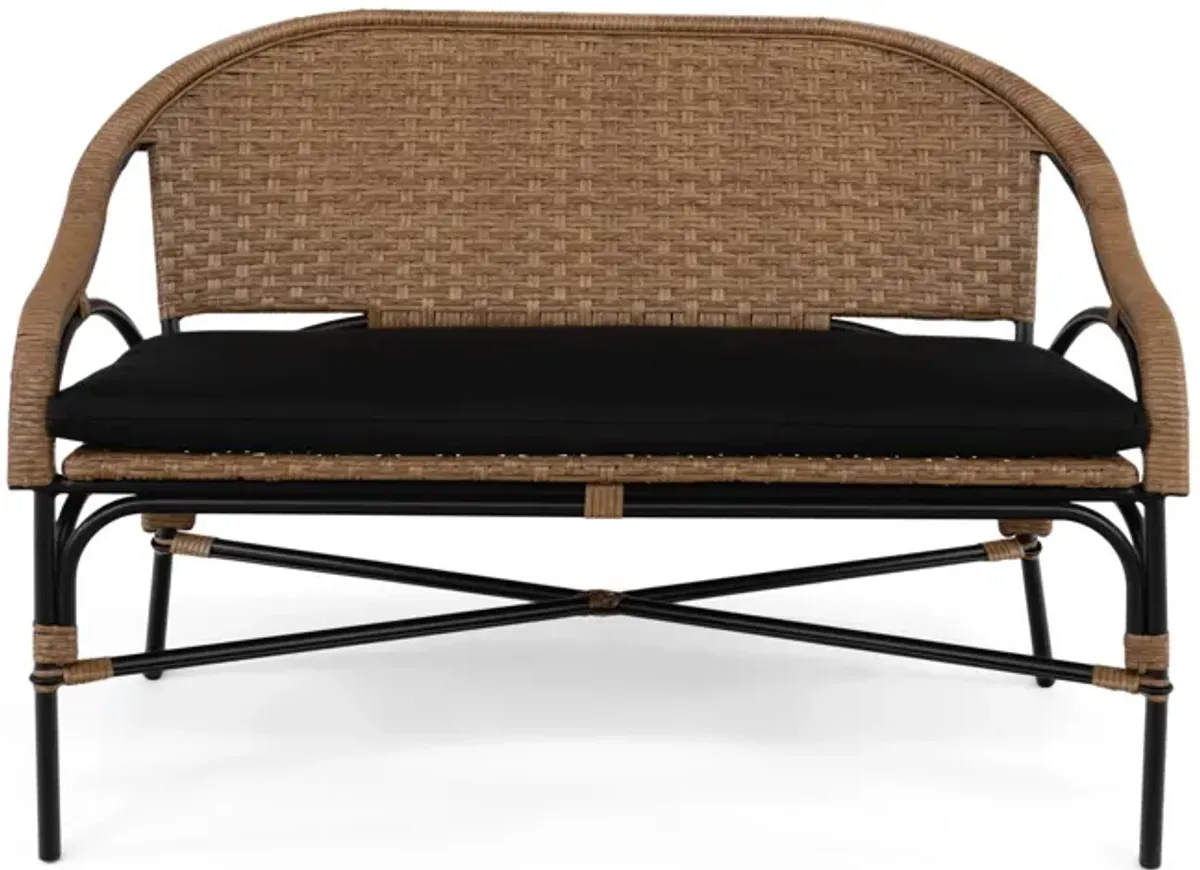 Calle Wicker Loveseat Bench