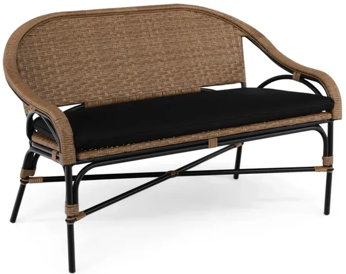 Calle Wicker Loveseat Bench