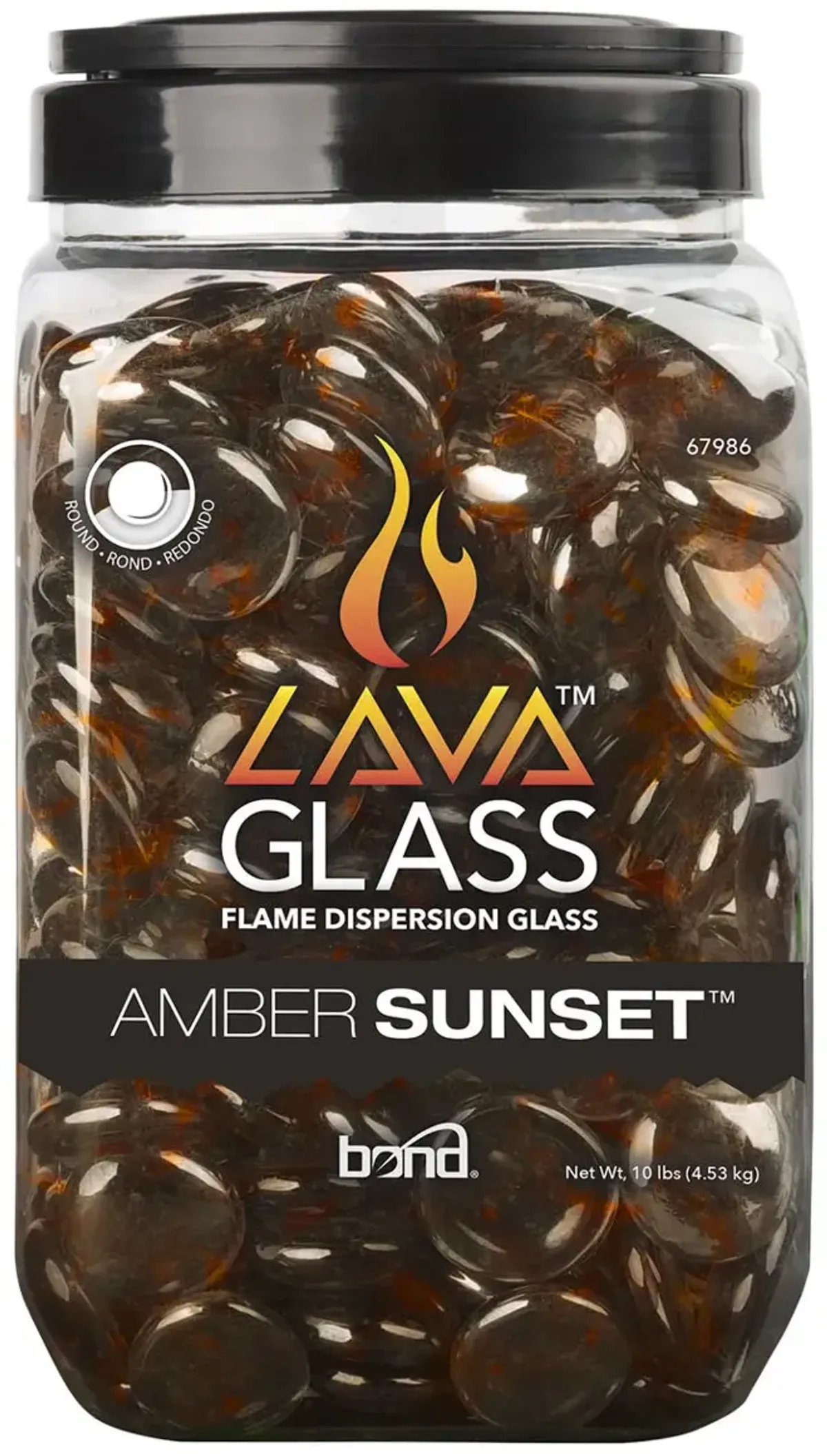 Lava Glass - Amber Sunset