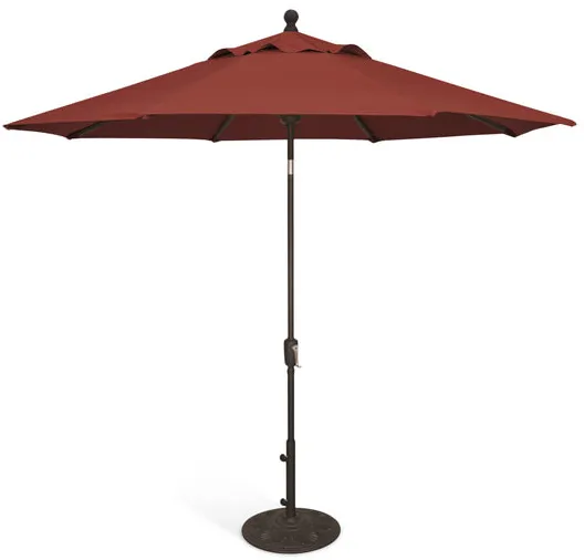 9  Market Umbrella -  Black Pole And Henna Canopy
