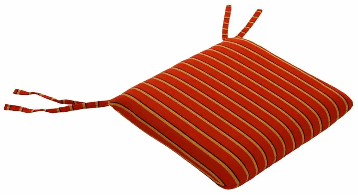 Seat Pad w Tie - Harwood Crimson