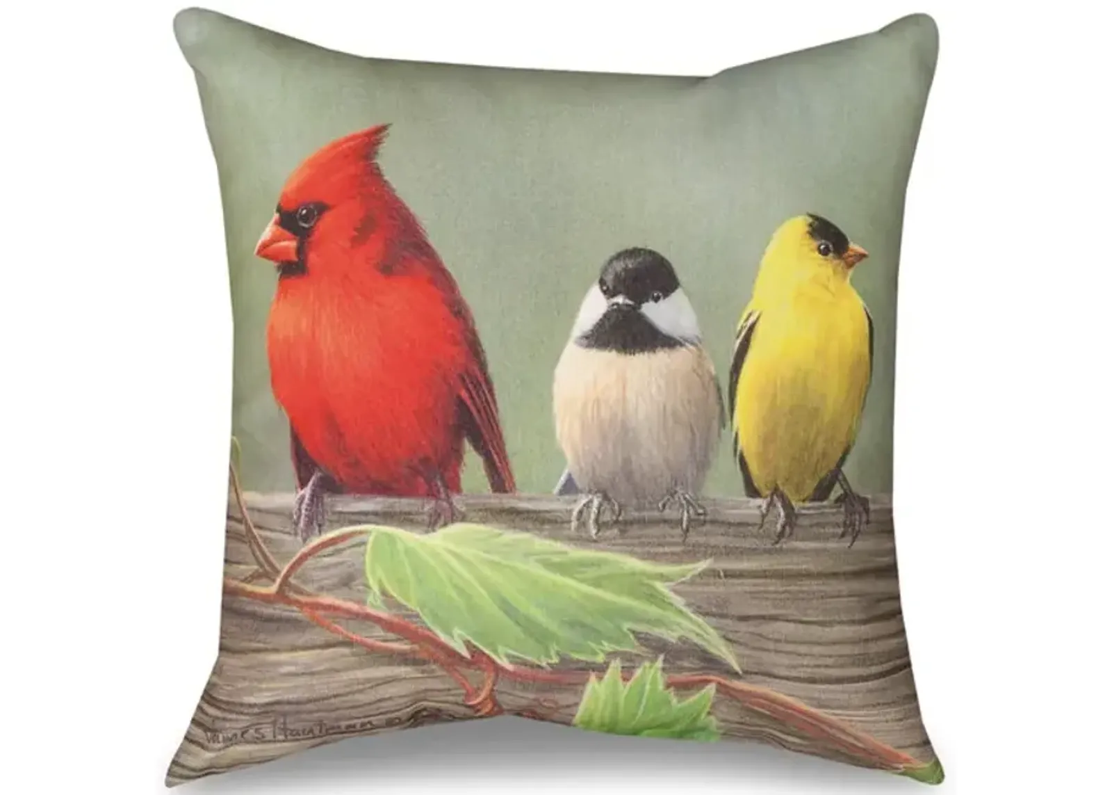 18  Birds On A Line Pillow