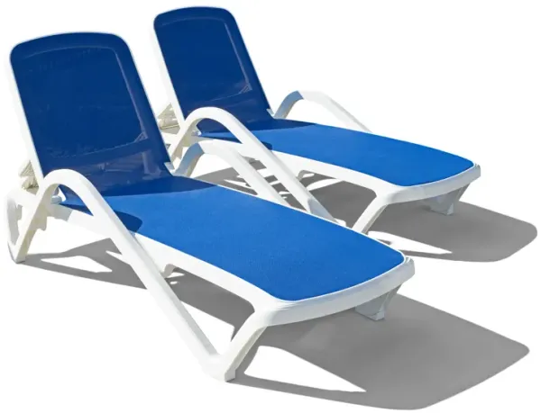 Poolside Chaise Lounge - Blue
