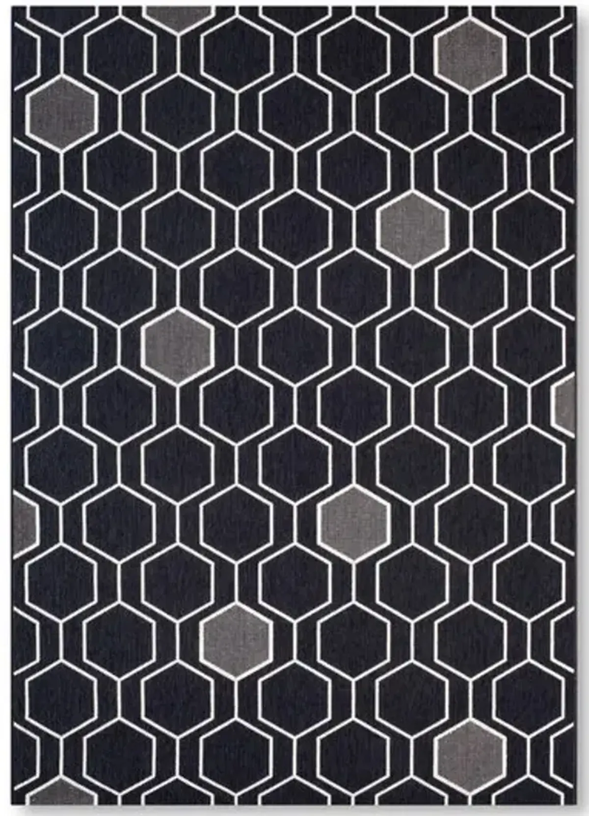 Outdoor Rug - Geo Black
