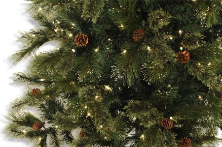 Oregon Pine 9  Pre-lit Artificial Christmas Tree with LED Lights - Slim