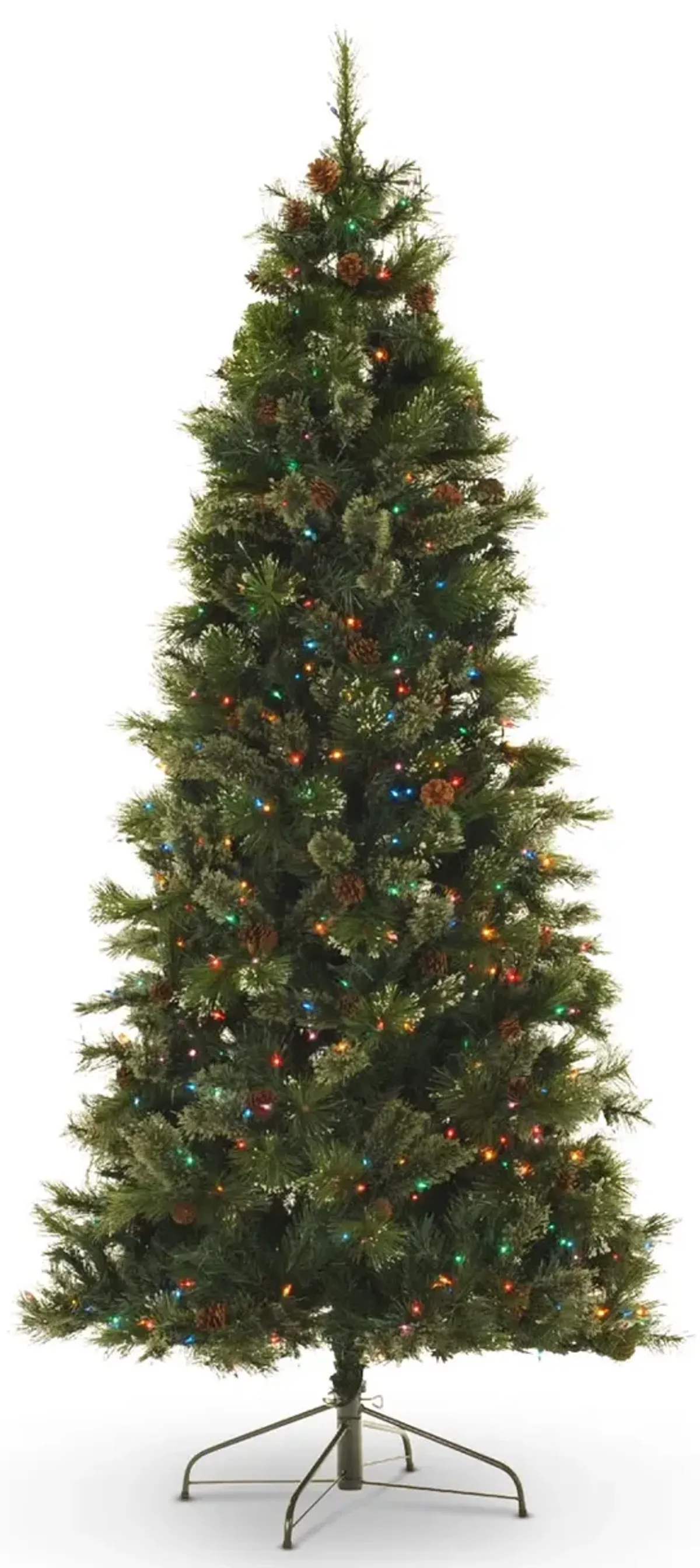 Oregon Pine 9  Slim Pre-Lit Artificial Christmas Tree With Multi Function LED Lights