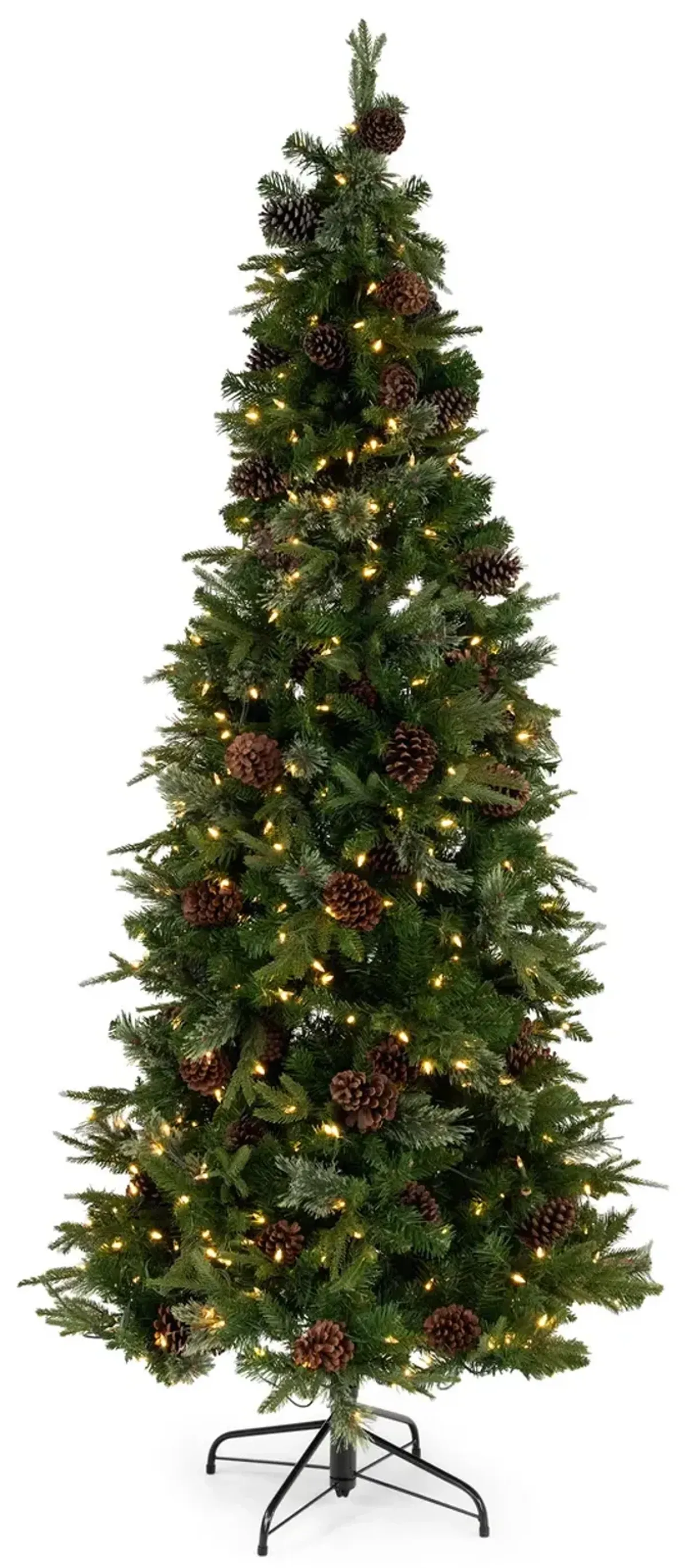 Woodland Pine 7.5  Artificial Christmas Tree With Warm White LED Lights