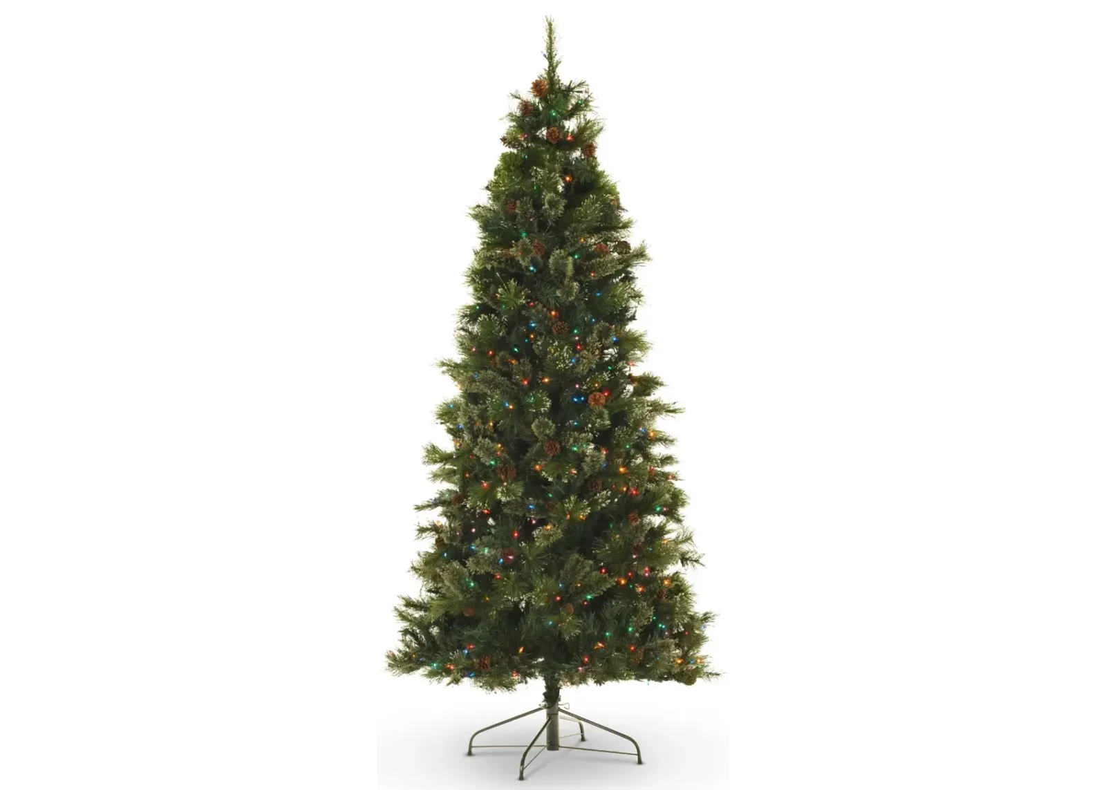 Oregon Pine 7.5  Artificial Slim Christmas Tree with 500 Multi Function LED Lights