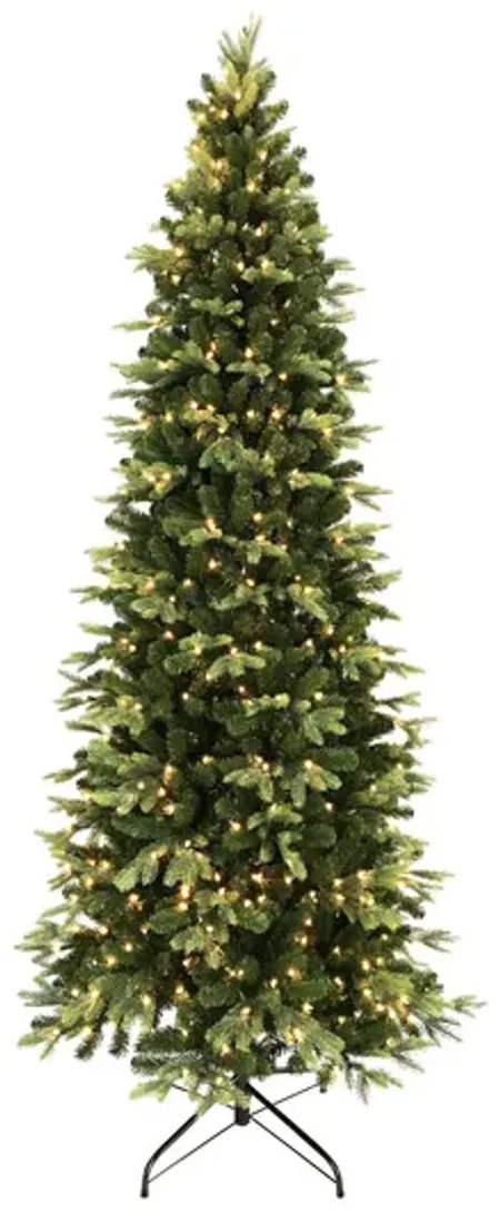 Tacoma Pine 7.5  Slim Artificial Christmas Tree With 500 Warm White LED Lights