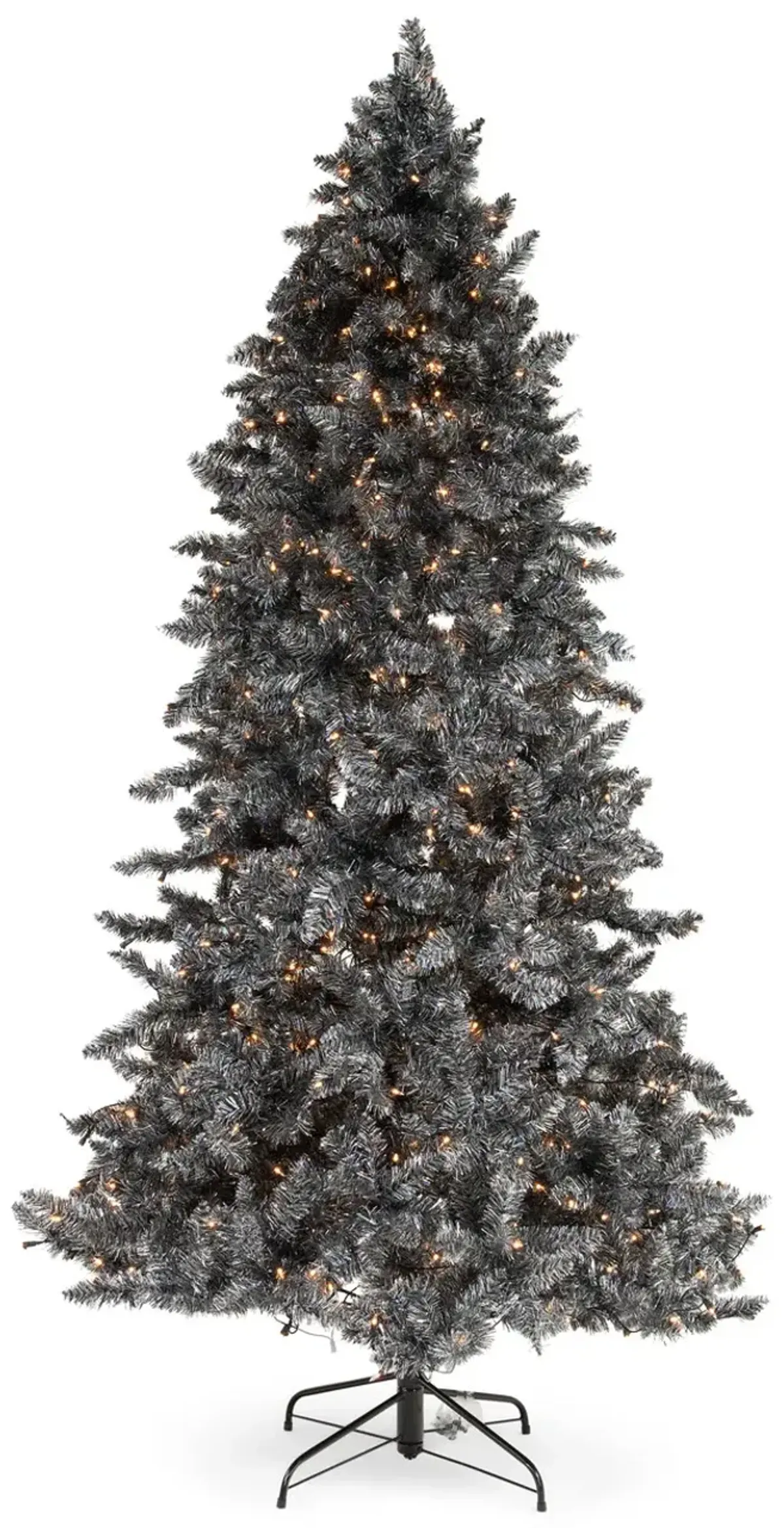 Silver Tree 7.5  Artificial Christmas Tree With Clear Incandescent Lights