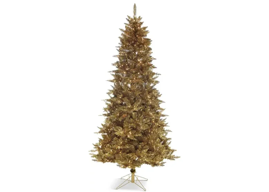 7.5  Metallic Artificial Christmas Tree With LED Multi Function Lights