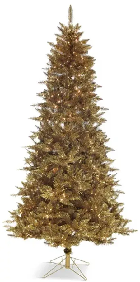 7.5  Metallic Artificial Christmas Tree With LED Multi Function Lights