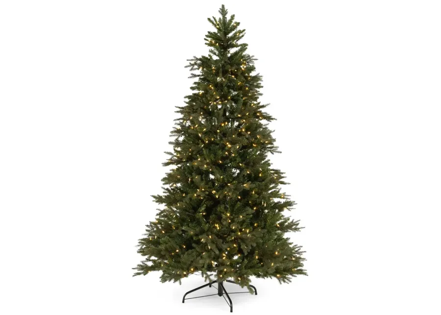 Douglas Fir 7.5  Artificial Christmas Tree With Warm White LED Lights