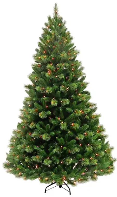 Cheyenne Pine 7.5  Artificial Christmas Tree With Clear Lights