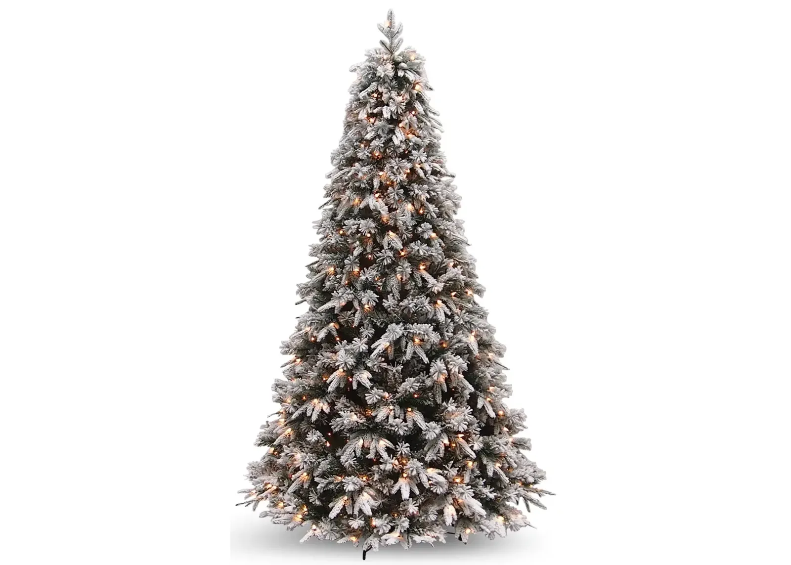 Flocked Pine 7.5  Artificial Christmas Tree With Multi-Function LED Lights