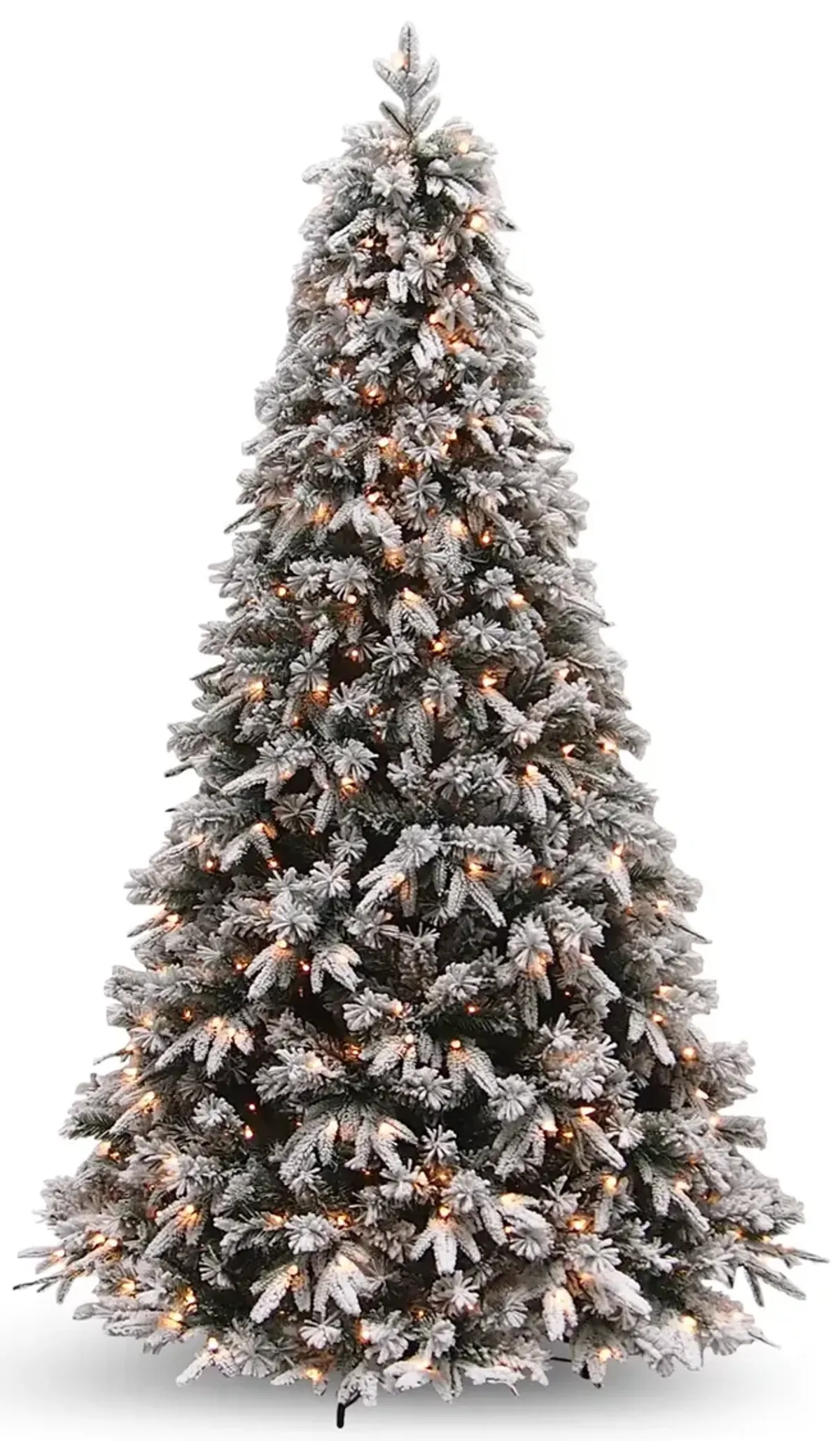 Flocked Pine 7.5  Artificial Christmas Tree With Multi-Function LED Lights