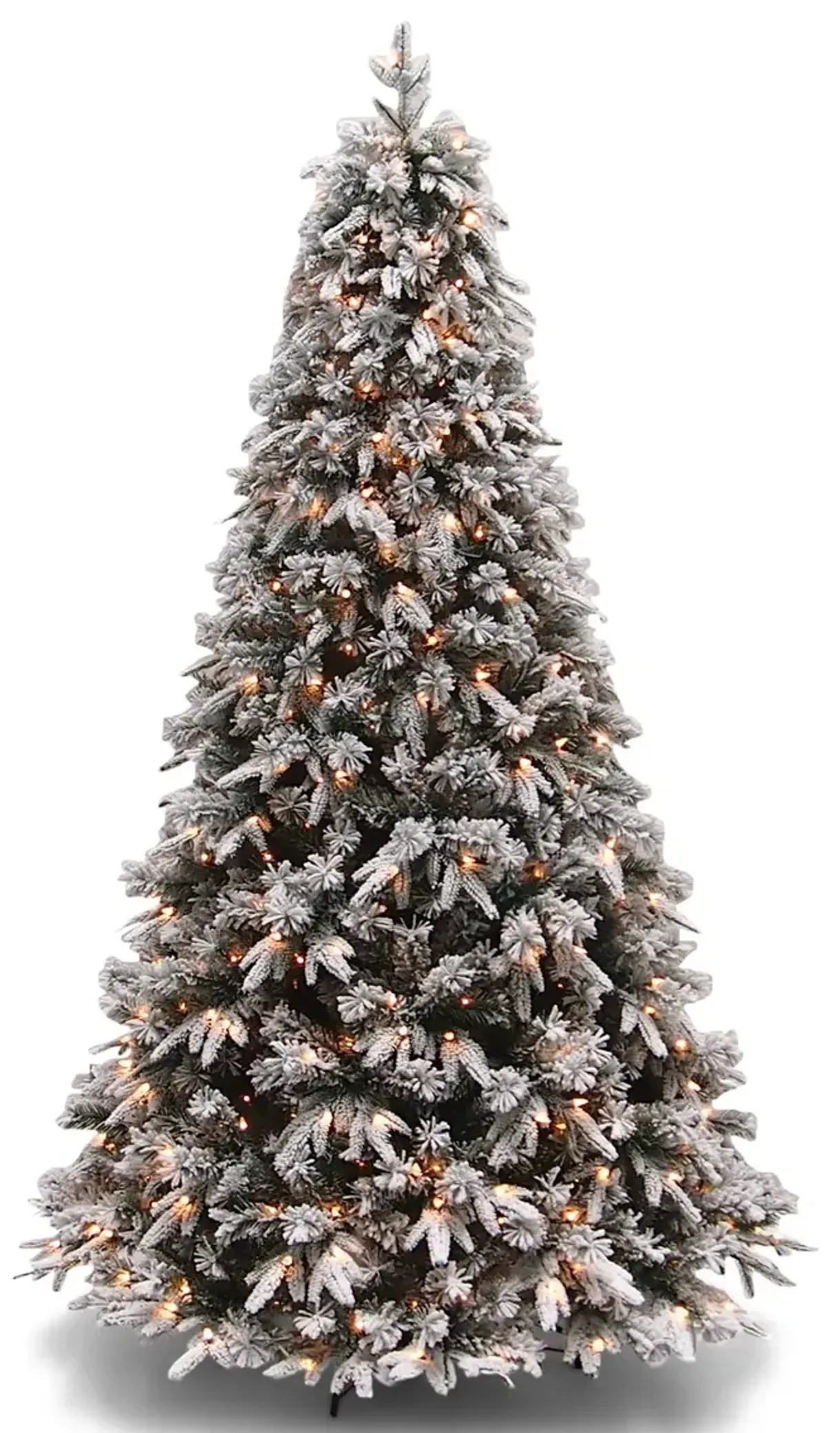 Flocked Pine 7.5  Artificial Christmas Tree With Multi-Function LED Lights