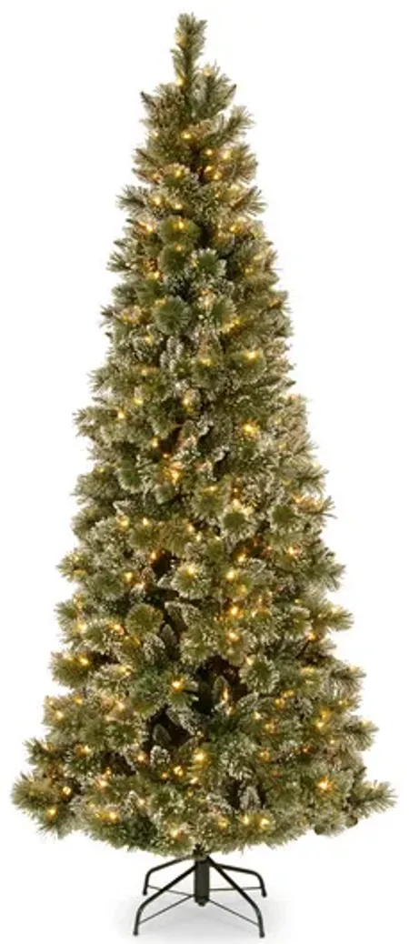 Cashmere Pine 7.5  Artificial Christmas Tree with Clear Lights - Frosted
