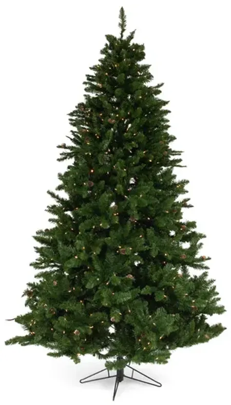 River Pine 7.5  Artificial Christmas Tree with Clear Lights