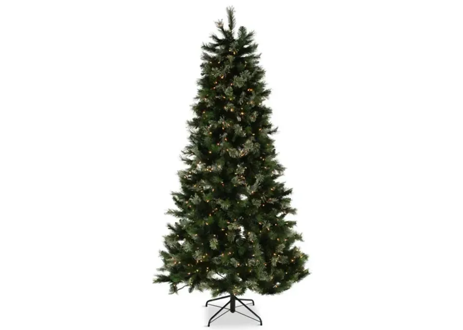 Timber Lodge Pine 7.5  Artificial Christmas Tree With Clear Lights