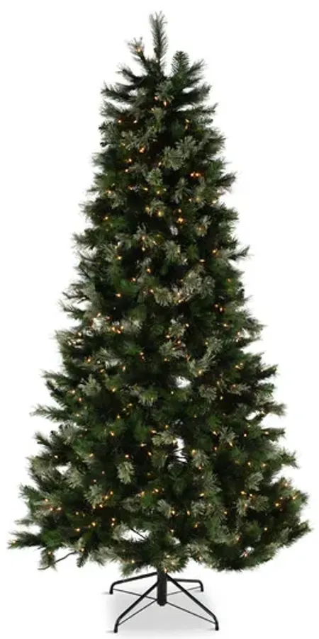 Timber Lodge Pine 7.5  Artificial Christmas Tree With Clear Lights