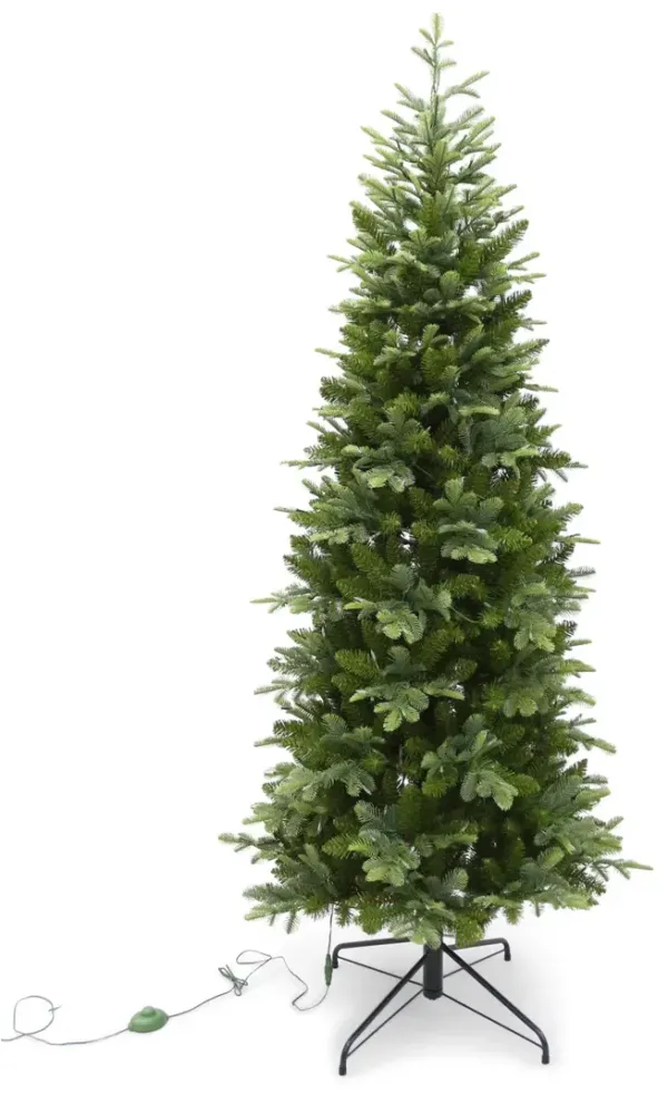 Canaan Fir 6.5  Artificial Slim Christmas Tree With 300 Multi Function LED Lights