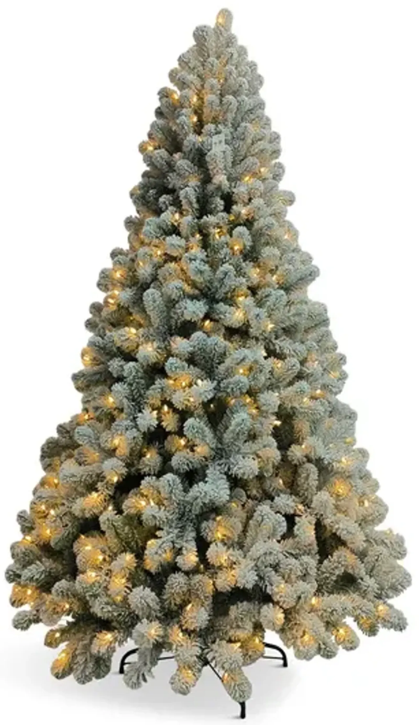 Flocked Noble Pine 7.5  Artificial Christmas Tree