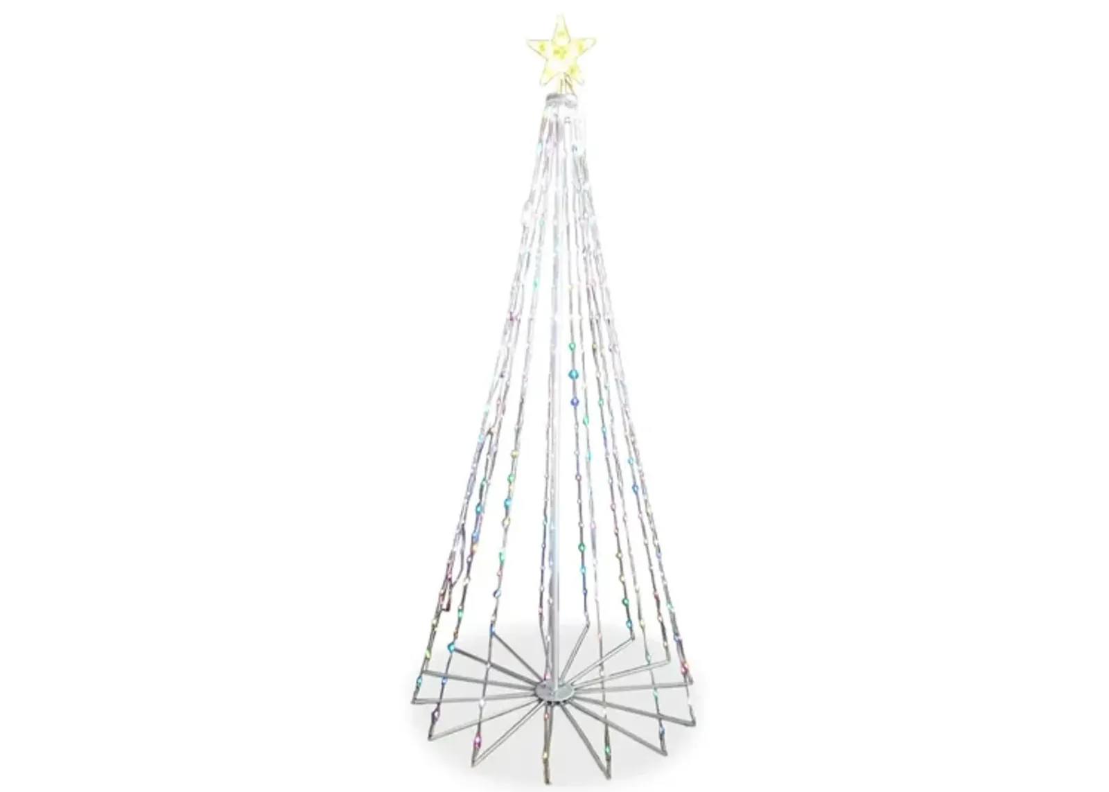 Cone Tree 82  with LED Lights And Star