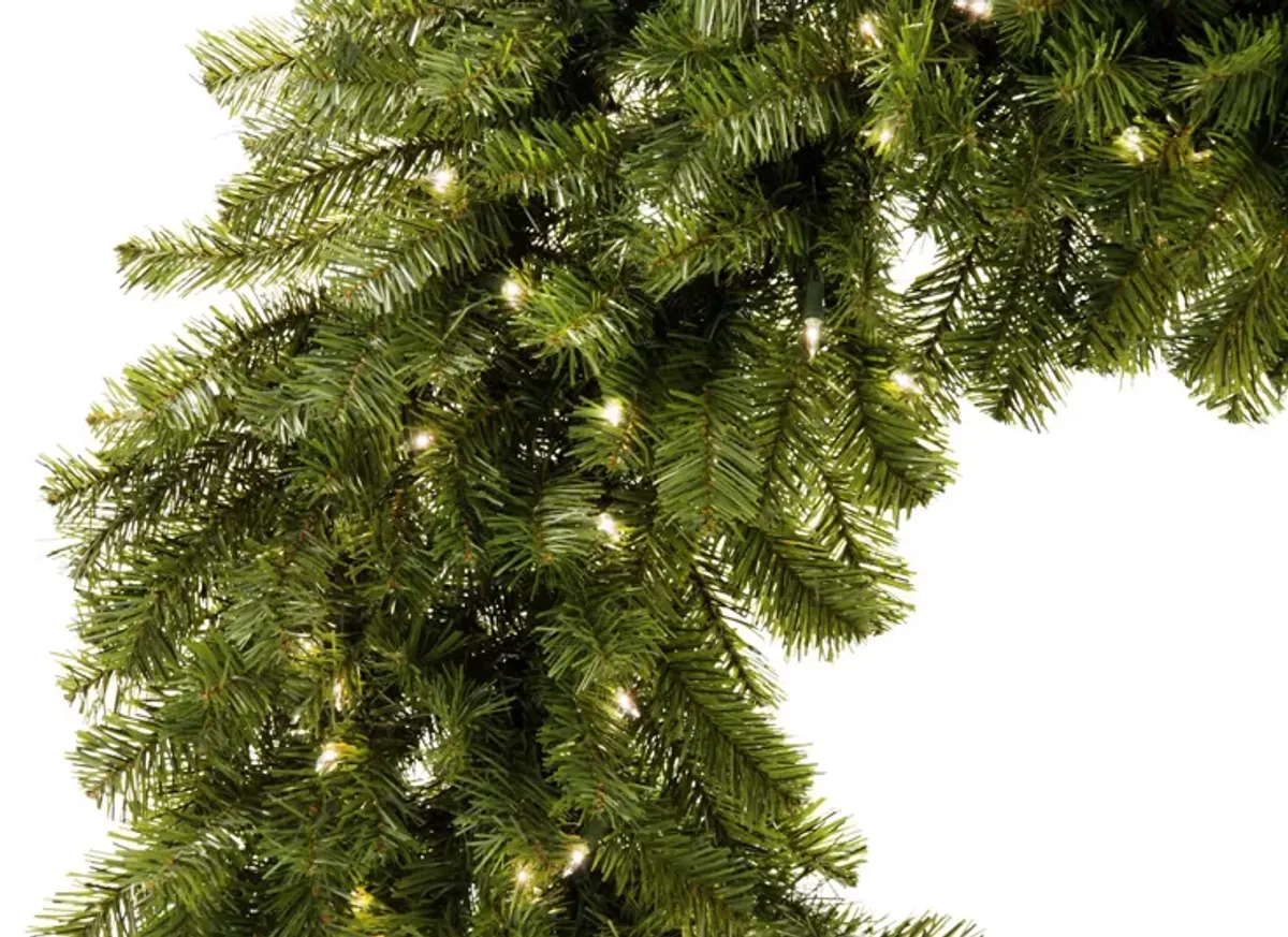 Continental Pine 48  Pre-lit Artificial Pine Wreath Clear Lights