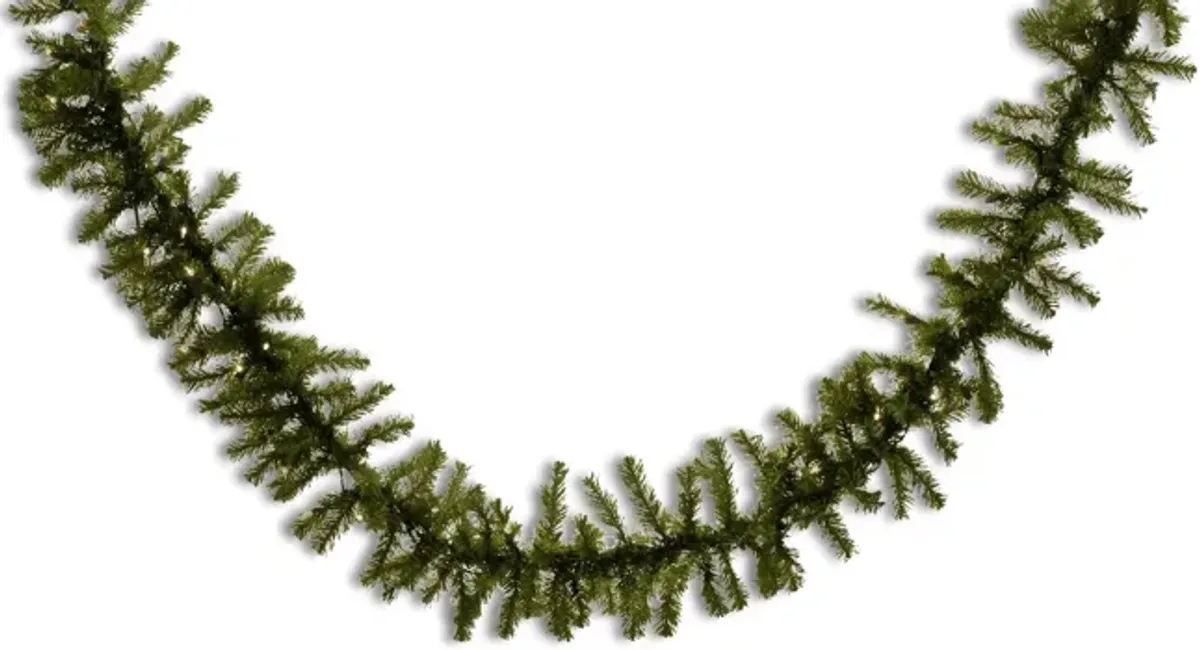 Continental 9  Pre-Lit Artificial Pine Garland With Clear Lights