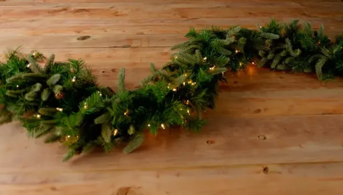 Sienna Pine 9  Pre-lit Artificial Christmas Garland with Clear Lights