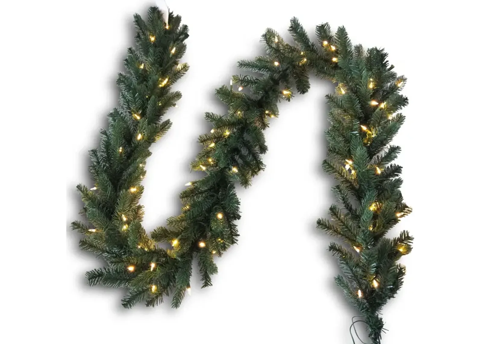 Monterey Pine 9  Garland With 100 LED Lights