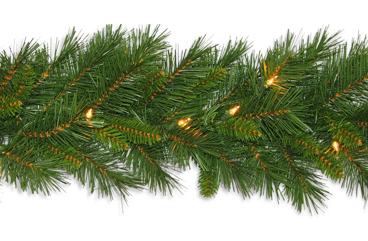 Waterville 9  Pre-Lit Artificial Garland With Clear Lights