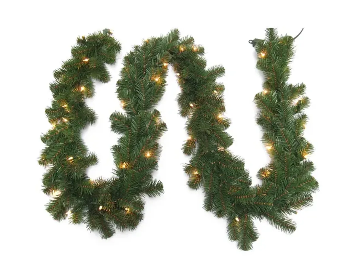 Northland Pine 9  Garland With 50 Clear Lights