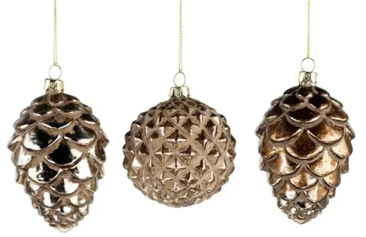 Gold Glass Ornaments