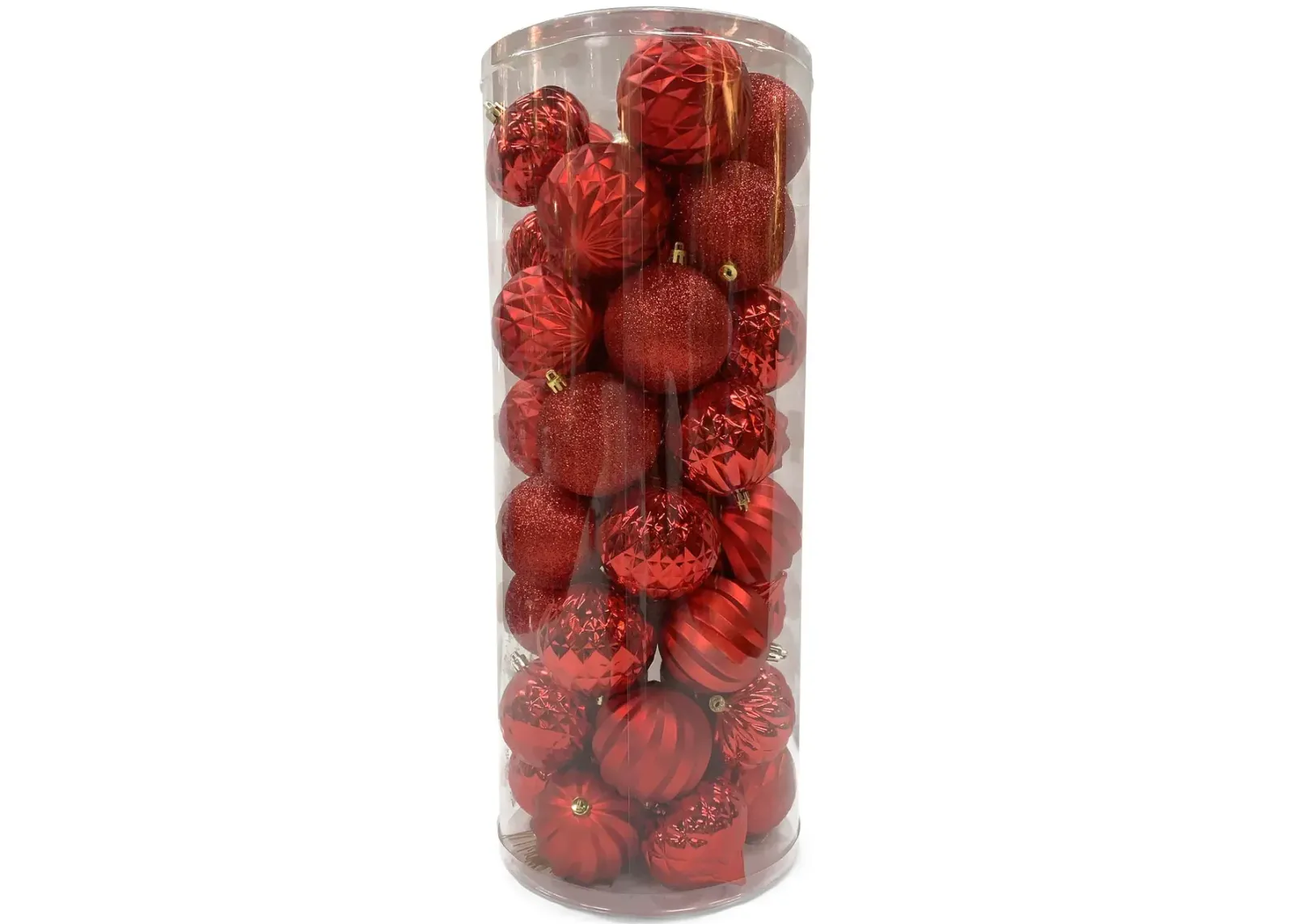 40 Piece Shatterproof Ornament Set - Red