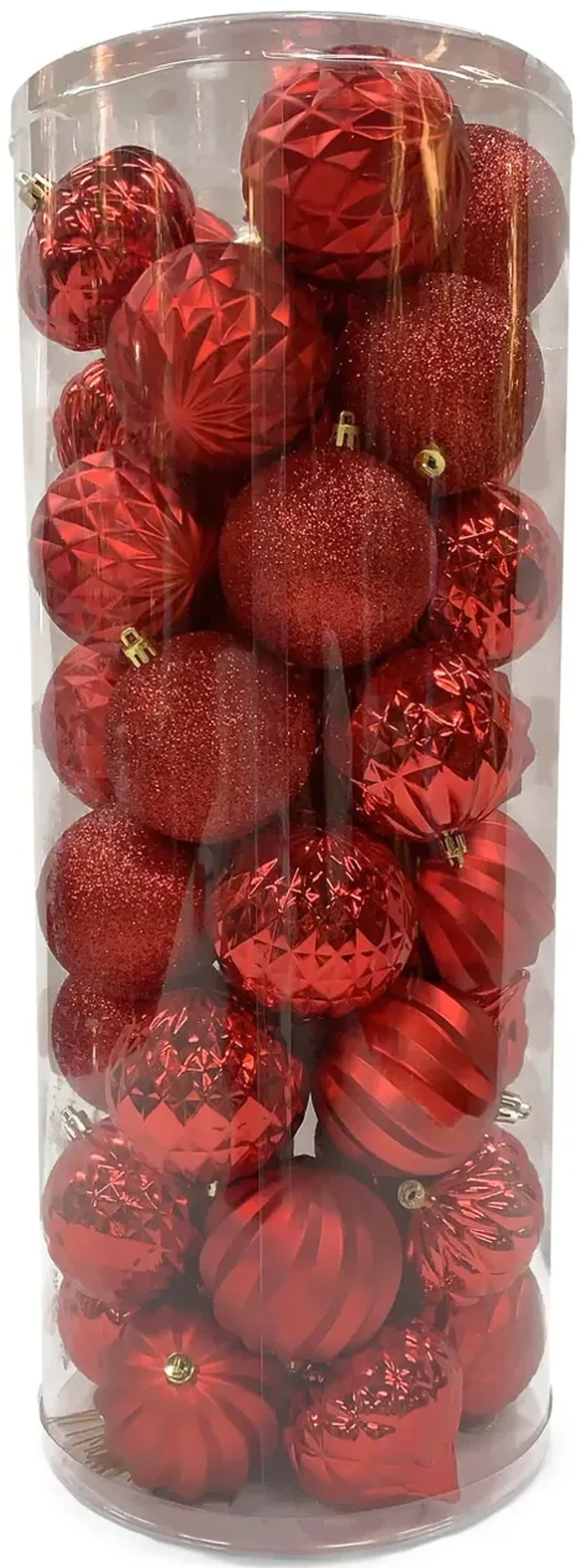 40 Piece Shatterproof Ornament Set - Red