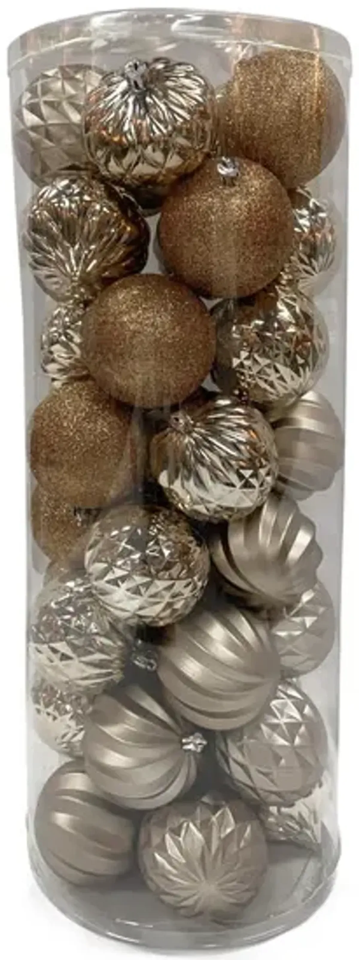 40 Piece Shatterproof Ornament Set - Metallic Champagne