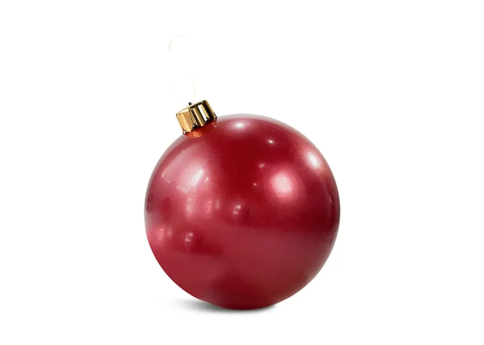 30  Inflatable Ball Ornament - Vintage Red