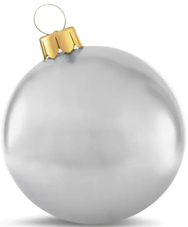 18  Inflatable Ball Ornament - Silver