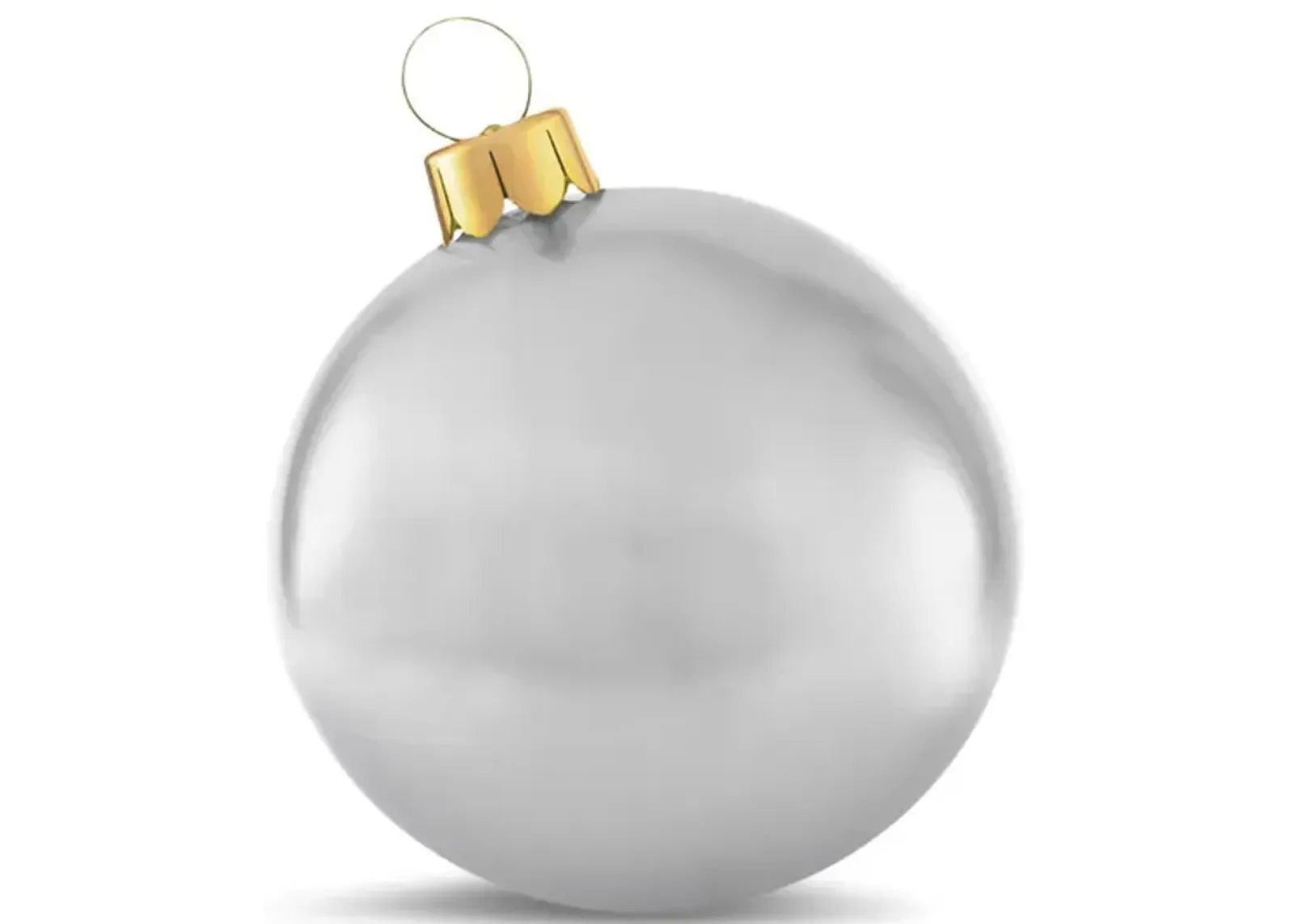 18  Inflatable Ball Ornament - Silver