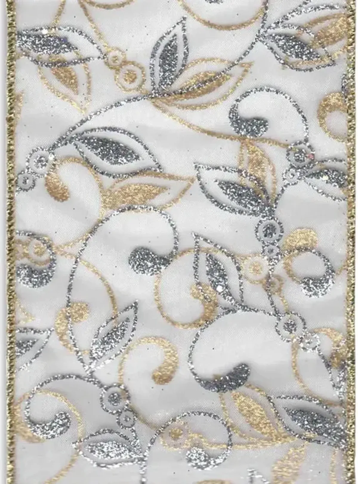 Gold Silver Sheer Ribbon
