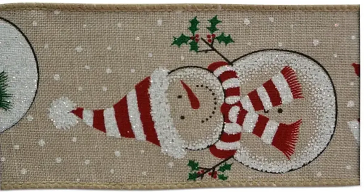 Natural Snowman Ribbon