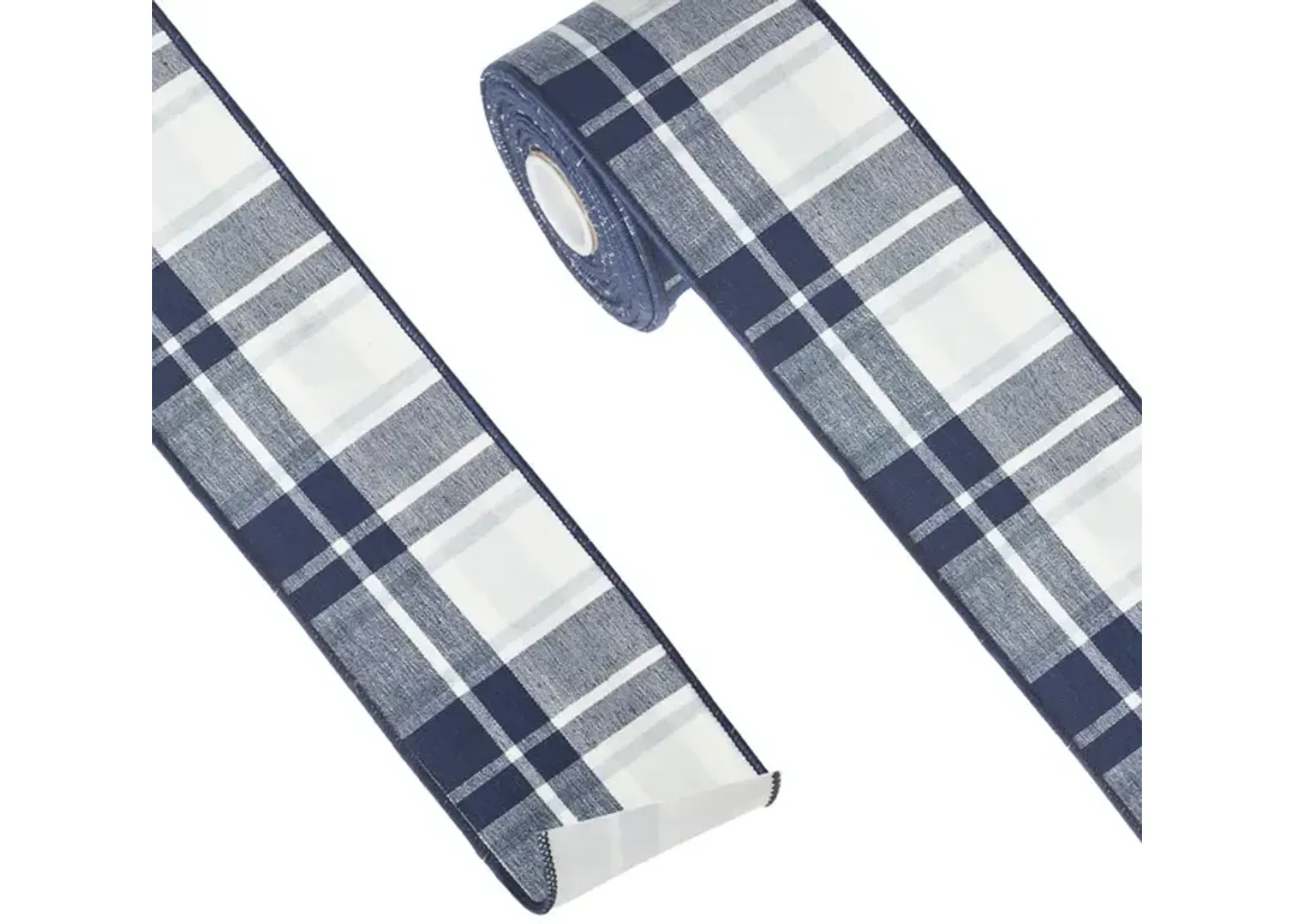 Blue Plaid Ribbon