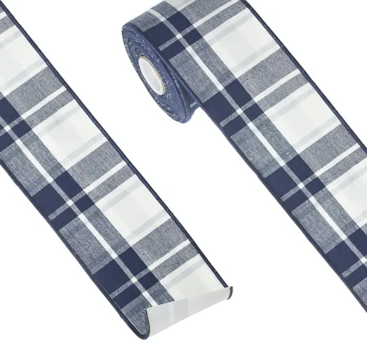 Blue Plaid Ribbon