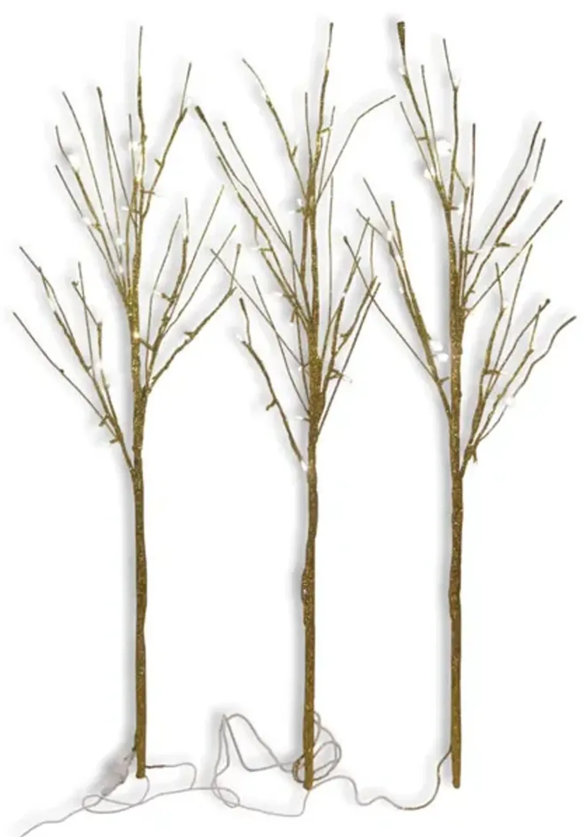 LED 3 4  Branch - Gold Glitter