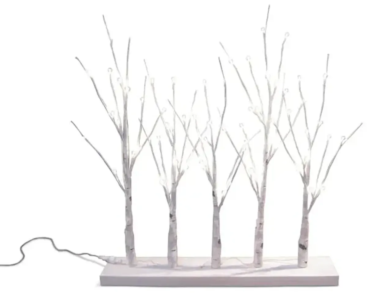 Grey Tree Forest With Warm White LED Lights