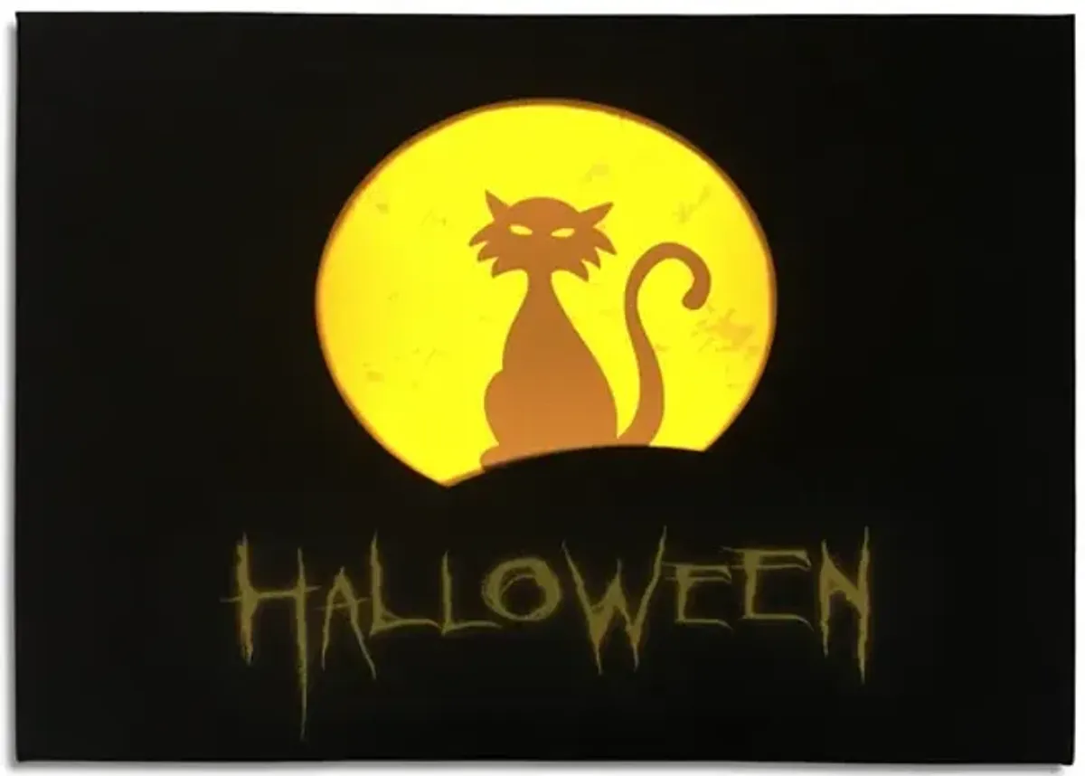 Halloween Cat Canvas Art